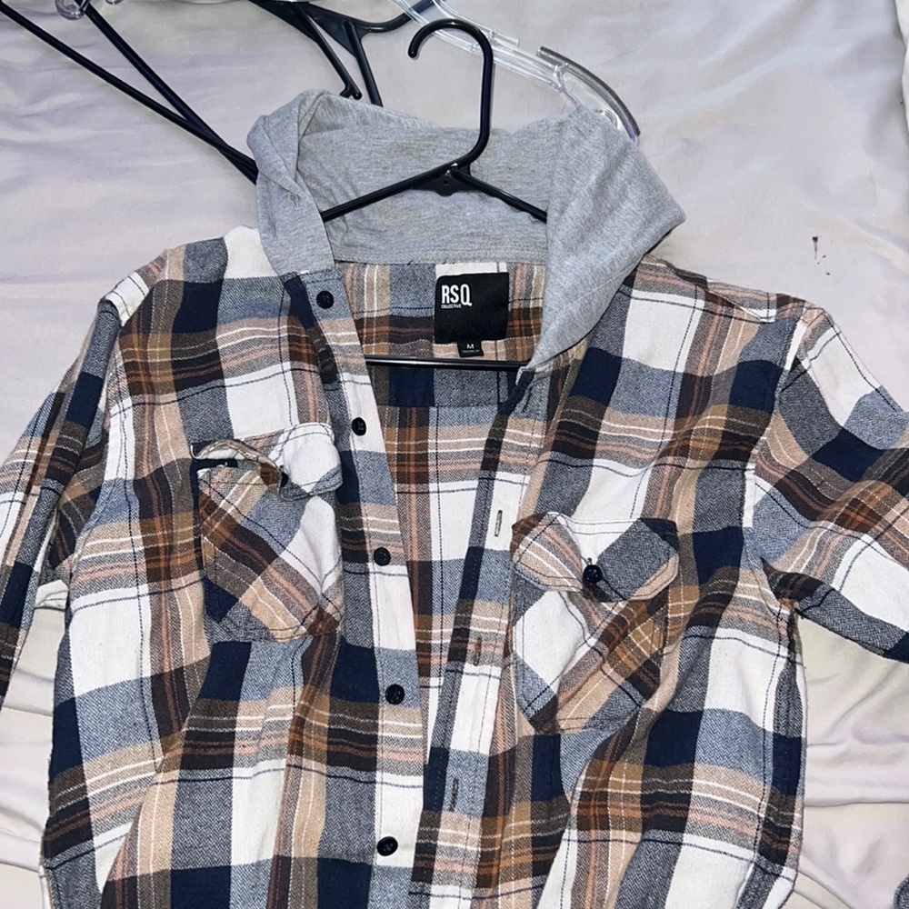 Flannel with hoodie